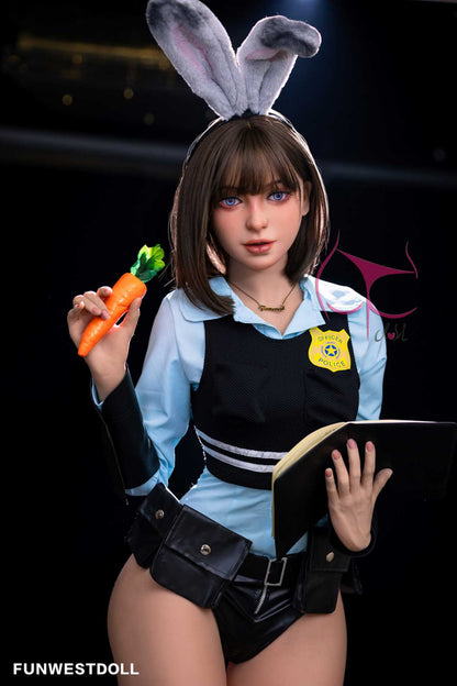 Funwest Marcy: C-Cup Anime Police Hero Anime Teen Doll with TPE Material Anmodolls Funwest