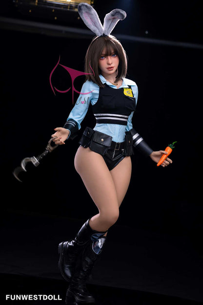 Funwest Marcy: C-Cup Anime Police Hero Anime Teen Doll with TPE Material