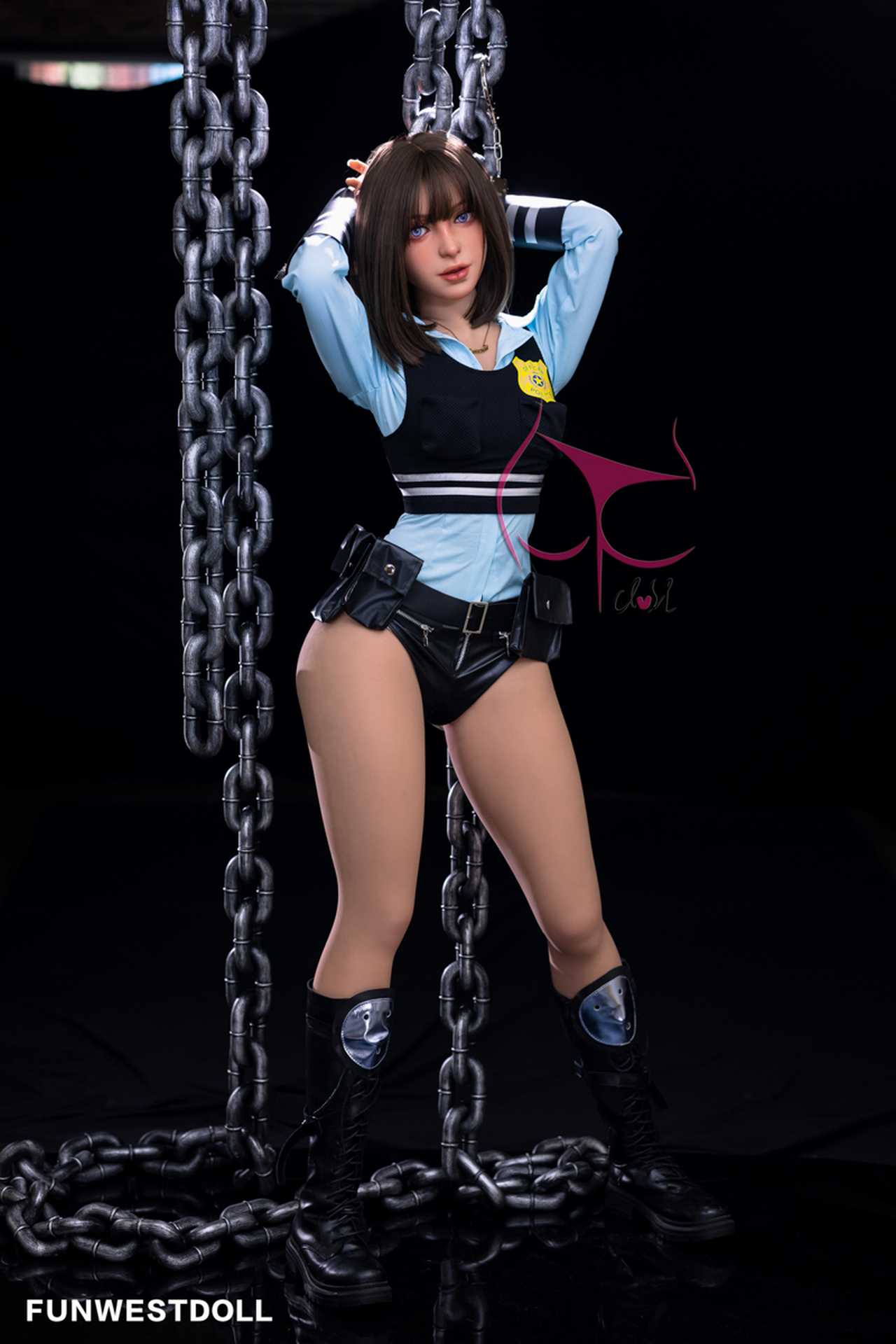 Funwest Marcy: C-Cup Anime Police Hero Anime Teen Doll with TPE Material Anmodolls Funwest