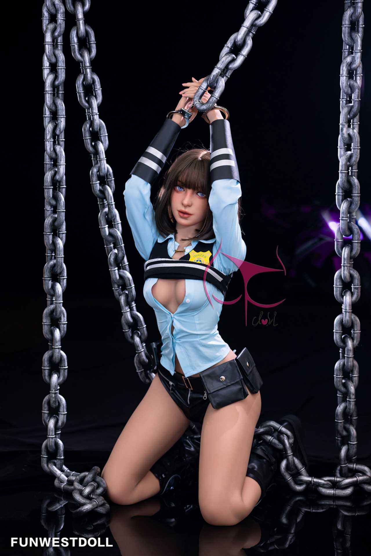 Funwest Marcy: C-Cup Anime Police Hero Anime Teen Doll with TPE Material Anmodolls Funwest