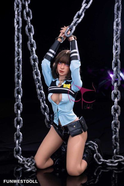 Funwest Marcy: C-Cup Anime Police Hero Anime Teen Doll with TPE Material Anmodolls Funwest