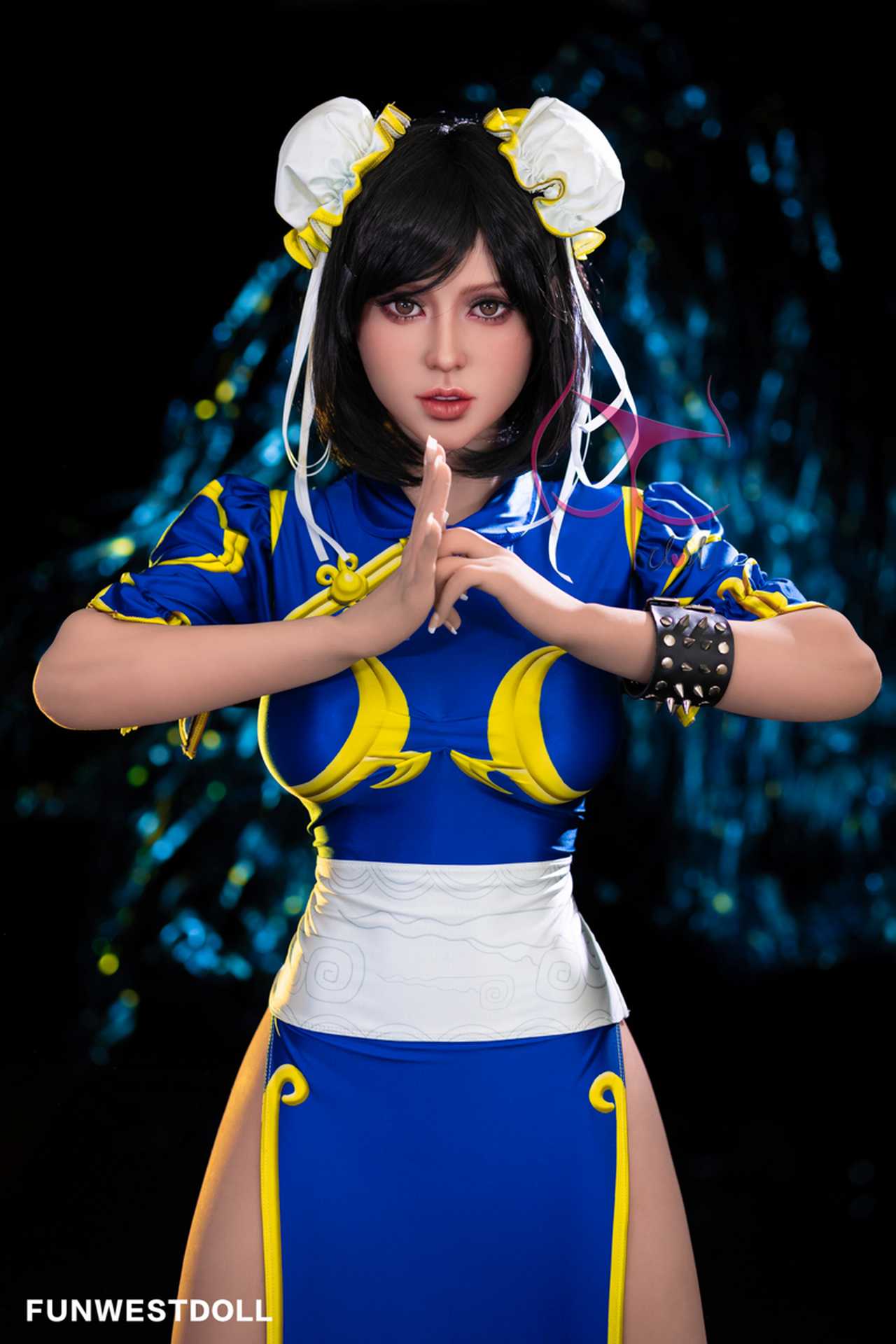 Funwest Gabriela: 155cm Anime TPE Love Doll in Blue Fighter Outfit Anmodolls Funwest