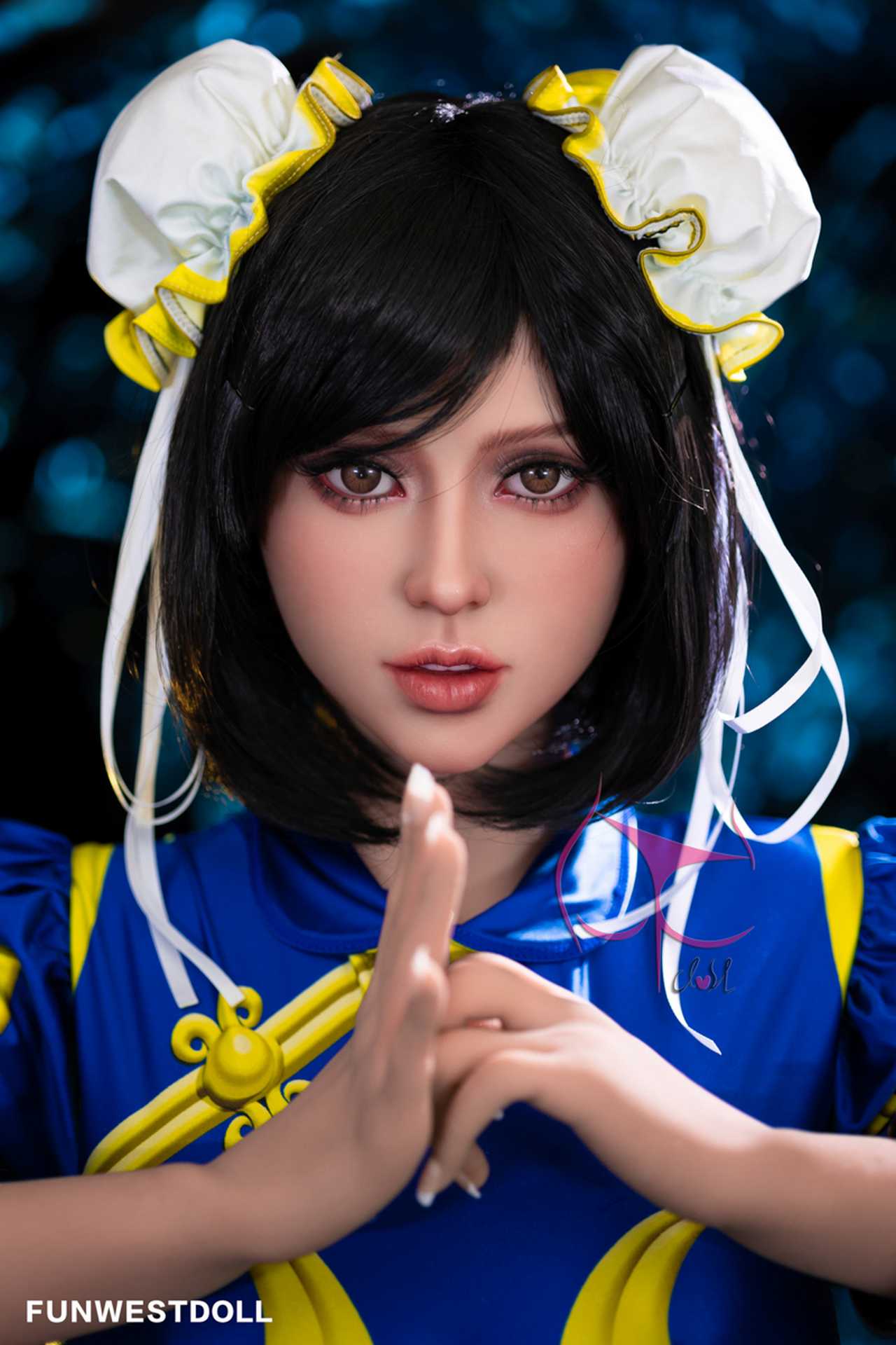 Funwest Gabriela: 155cm Anime TPE Love Doll in Blue Fighter Outfit Anmodolls Funwest
