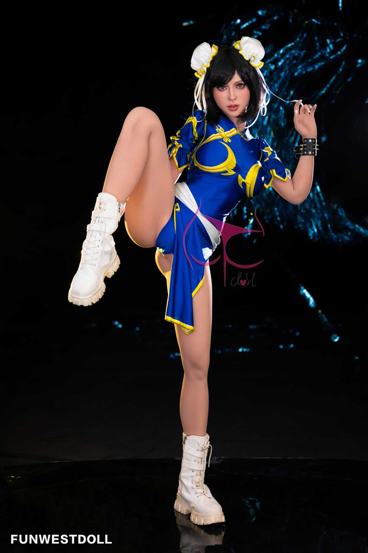 Funwest Gabriela: 155cm Anime TPE Love Doll in Blue Fighter Outfit Anmodolls Funwest