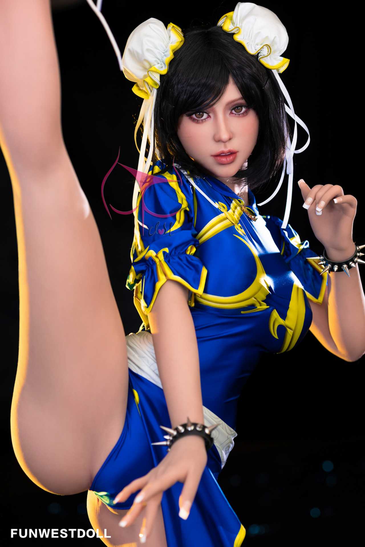 Funwest Gabriela: 155cm Anime TPE Love Doll in Blue Fighter Outfit Anmodolls Funwest