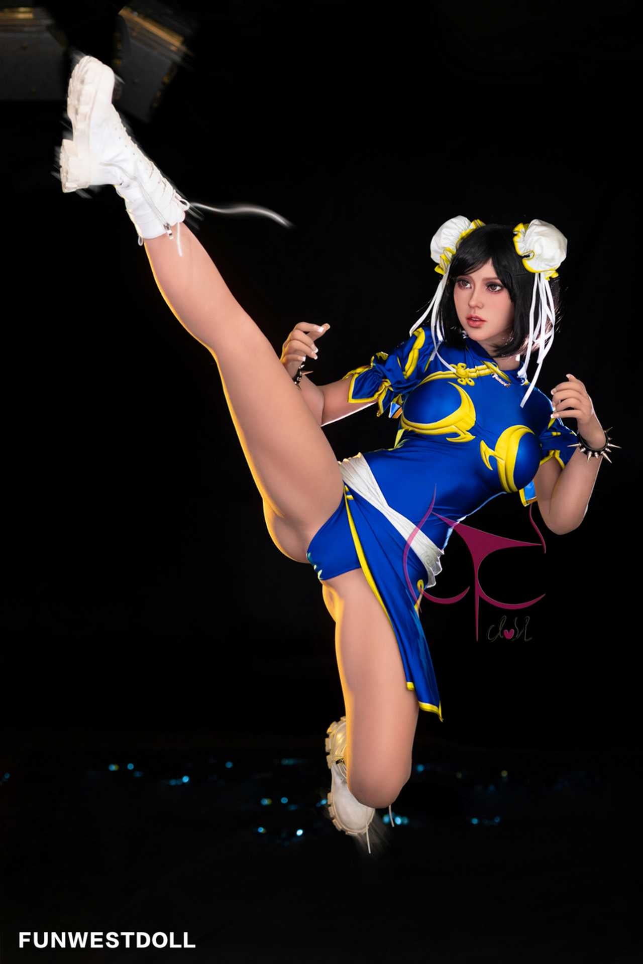 Funwest Gabriela: 155cm Anime TPE Love Doll in Blue Fighter Outfit Anmodolls Funwest