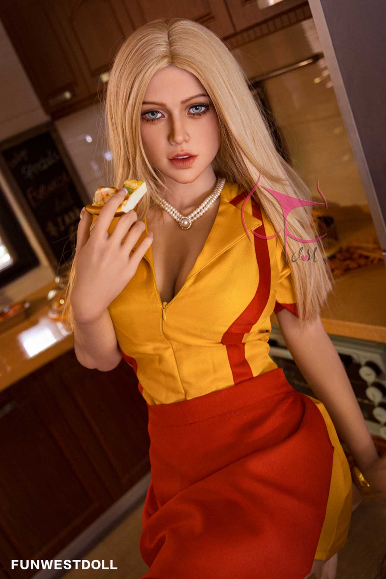 Funwest Kennedi: The 162cm Blonde Chef - A Lifelike Love Doll with F-Cup Features
