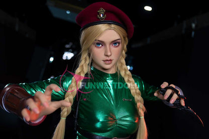 Funwest Julianna: Blonde Army Officer Doll with C-Cup Breasts and a Tempting Look