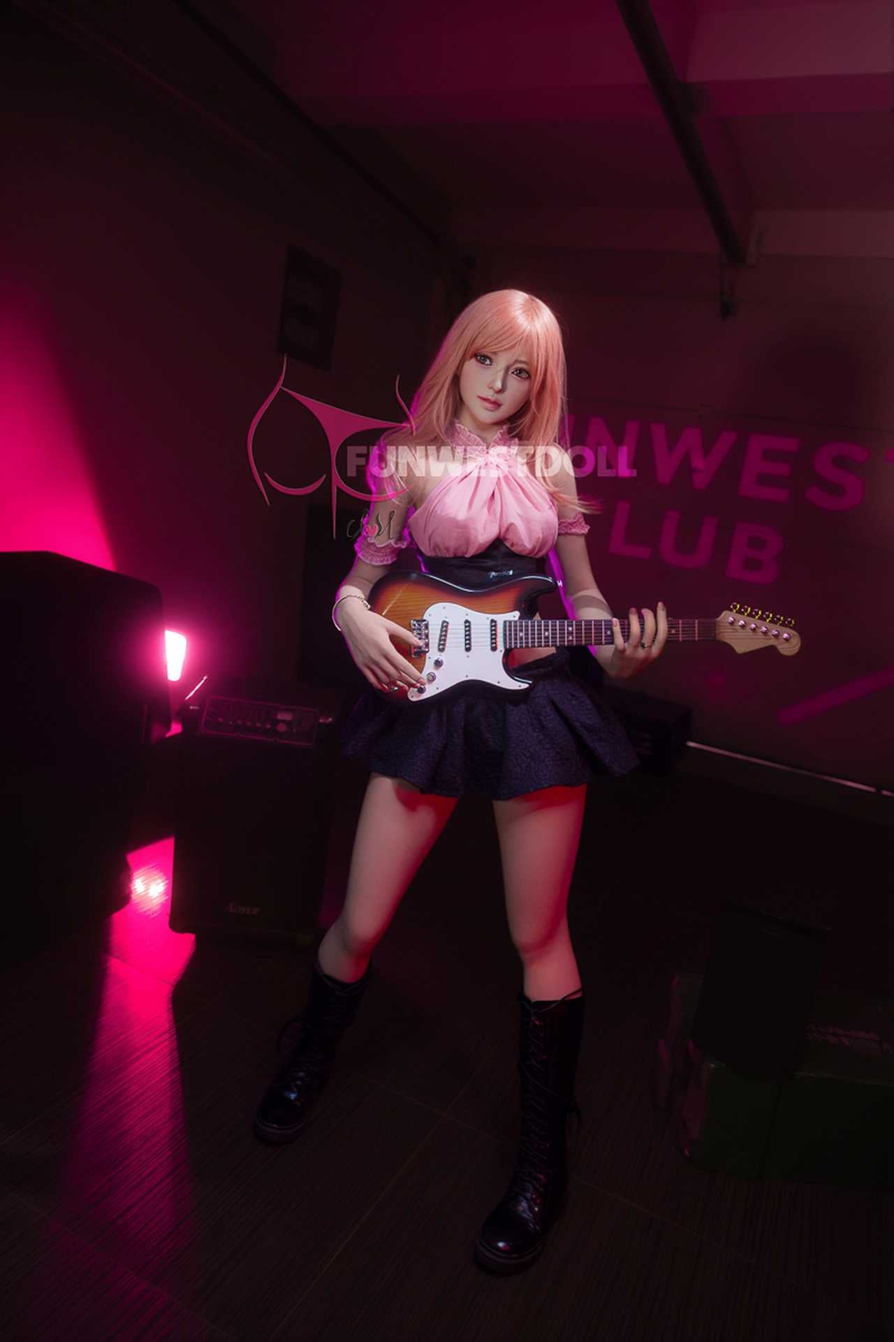 Funwest Pansy: 157cm Sexy Blonde Musician Doll with C-Cup Breasts