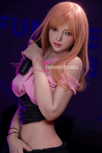 Funwest Pansy: 157cm Sexy Blonde Musician Doll with C-Cup Breasts
