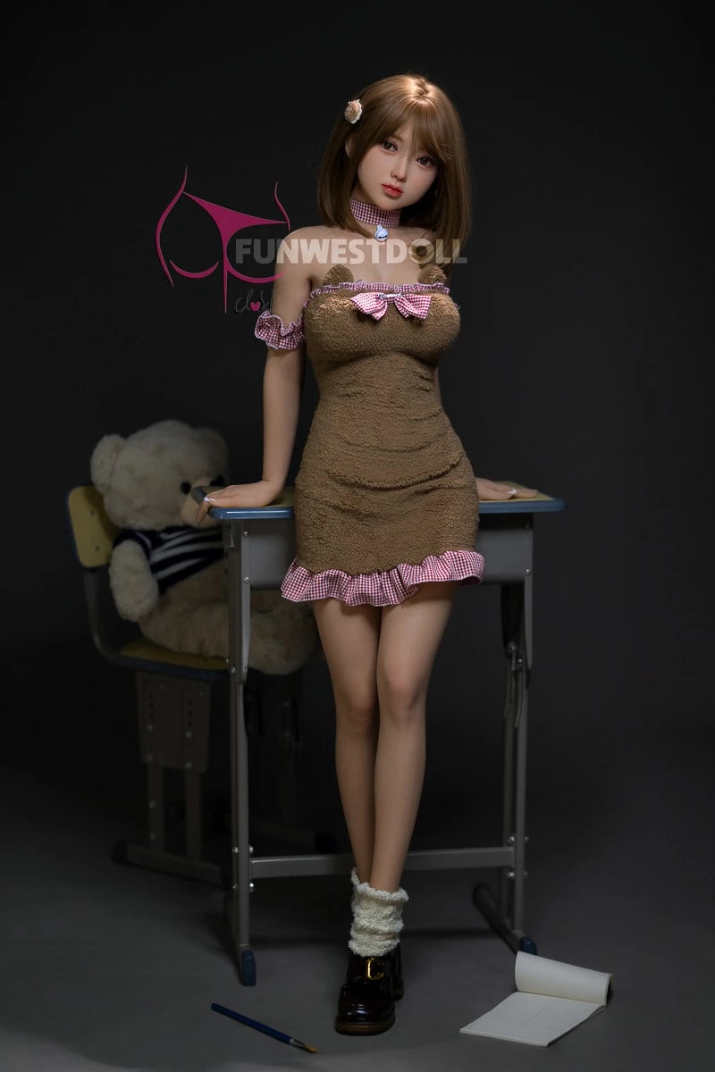 Embrace Your Wildest Dreams with Amy, the Leather Tight Dress Asian Sex Doll (USA Stock) Anmodolls Funwest