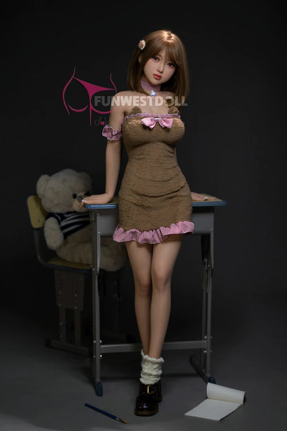 Embrace Your Wildest Dreams with Amy, the Leather Tight Dress Asian Sex Doll (USA Stock) Anmodolls Funwest