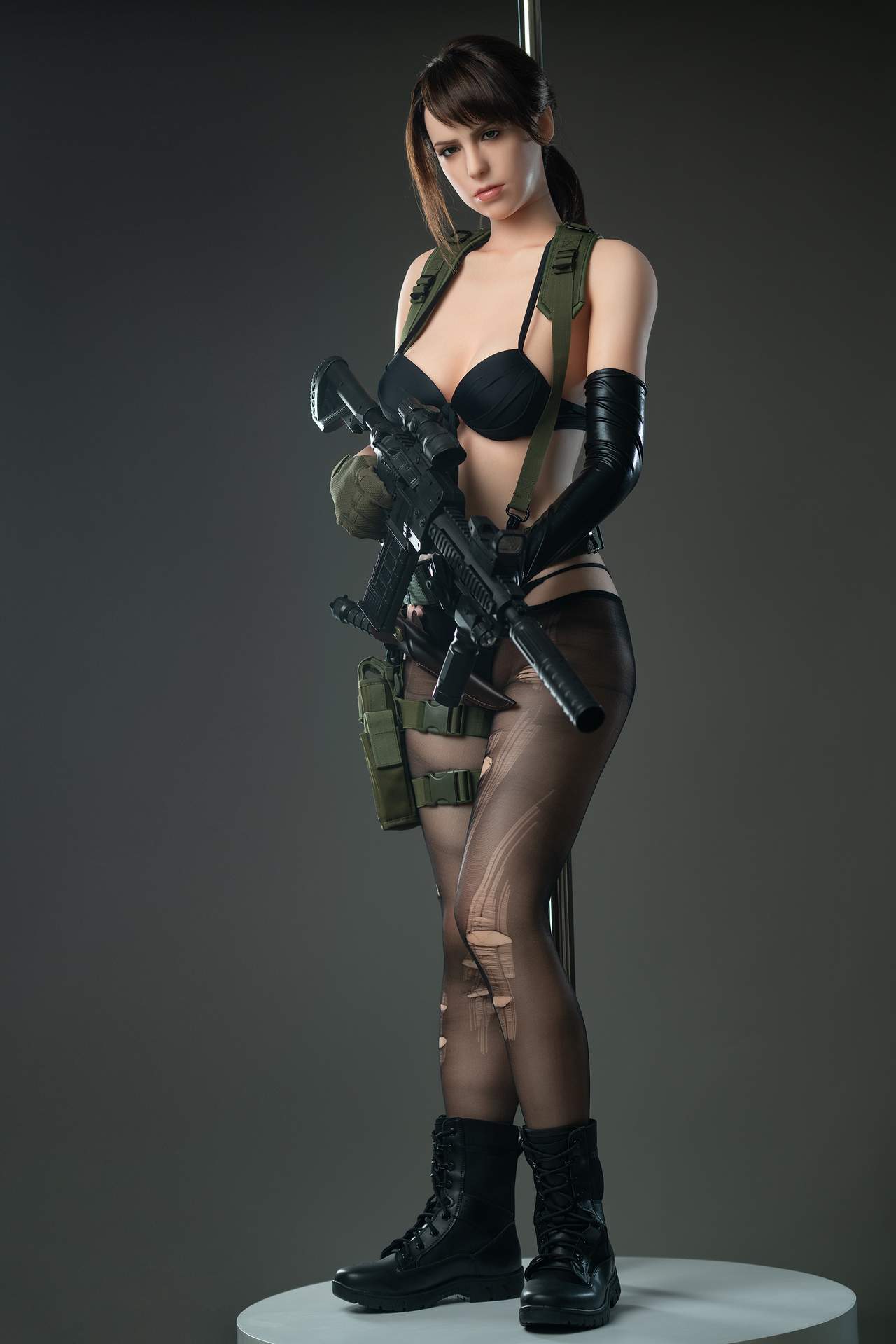 D-Cup Gamelady Sex Doll - Quiet from Metal Gear, Full Silicon Body Anmodolls GameLady