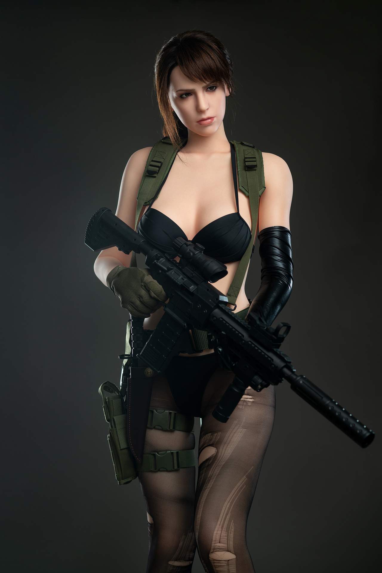 D-Cup Gamelady Sex Doll - Quiet from Metal Gear, Full Silicon Body Anmodolls GameLady