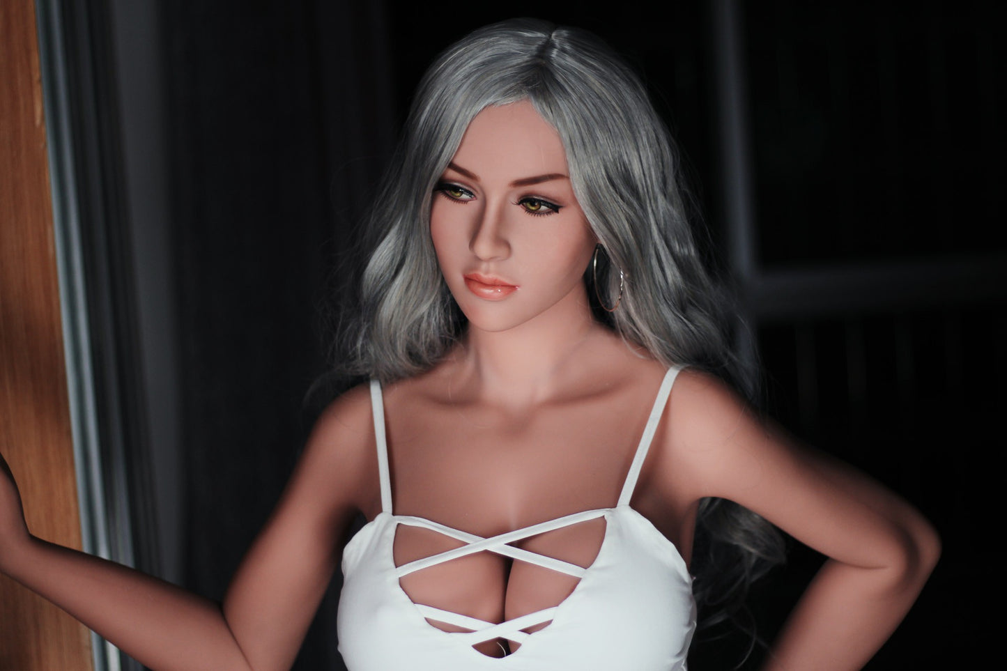 Barebie- Gorgeous Grey hair Ultra realistic TPE Sex Doll - WM Head 15