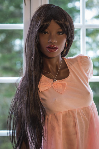 Odile: 168cm Black WM Sex Doll, A-Cup Beauty with Hot Petite Butt