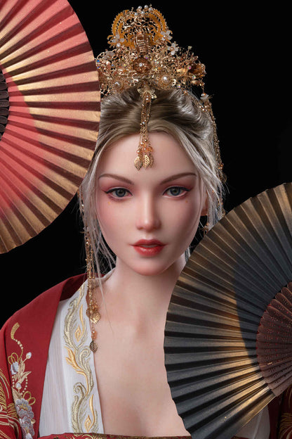 Rae - Japanese style female emperor Silicone sex doll - Head (GE53)