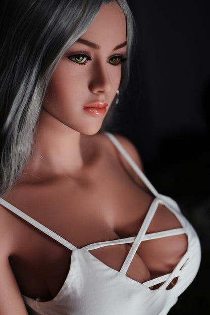 Barebie- Gorgeous Grey hair Ultra realistic TPE Sex Doll - WM Head 15