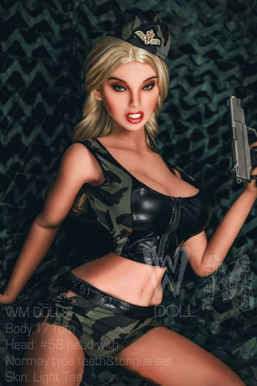 Val - Hot Military Blonde WM Sex Doll, 171cm, H-Cup, Head #58