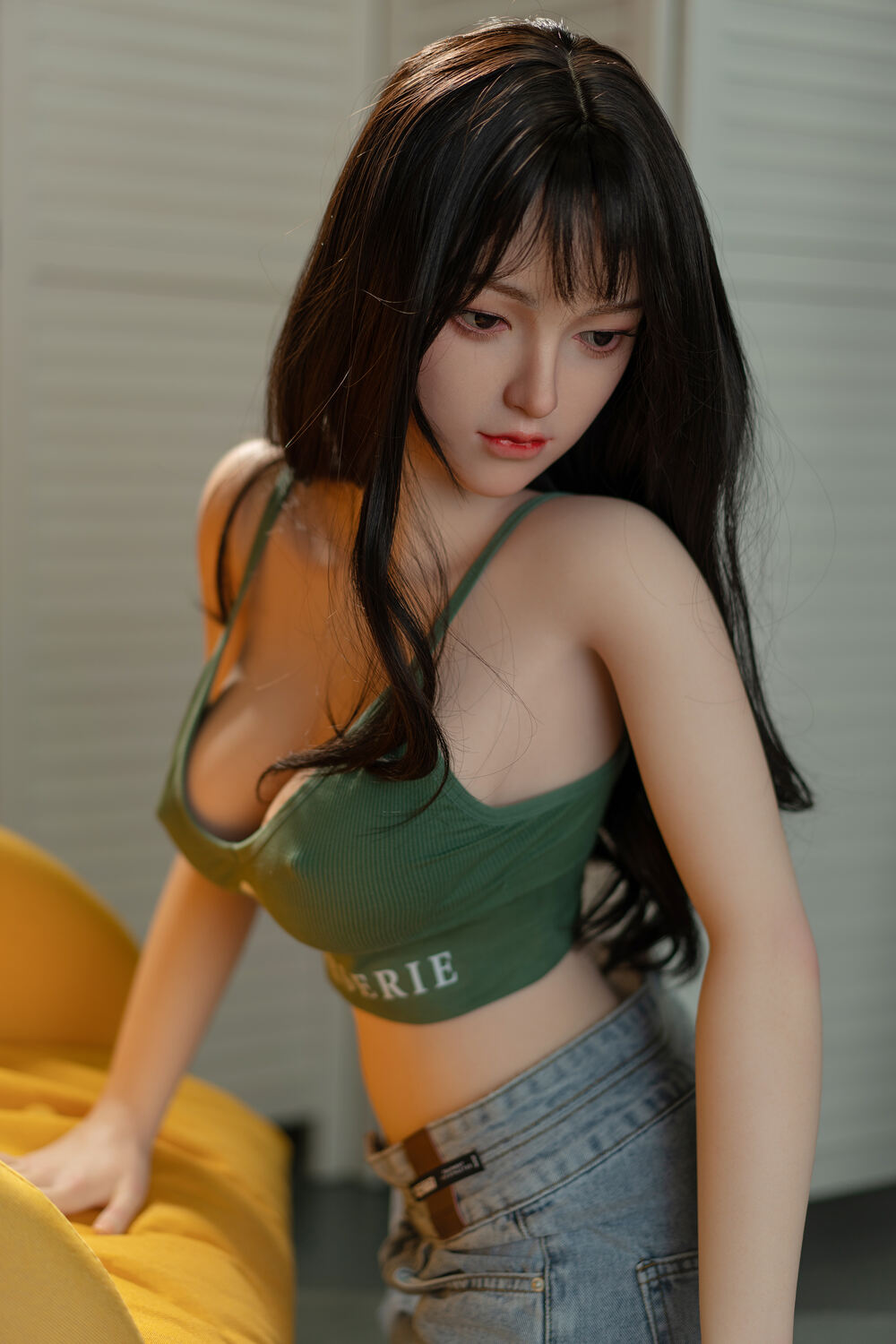 Jennie - Natural Face Jeans Asian Silicone sex doll - Head (GE44) Anmodolls Zelex dolls - SILICONE