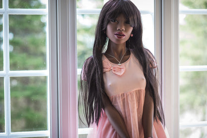 Odile: 168cm Black WM Sex Doll, A-Cup Beauty with Hot Petite Butt