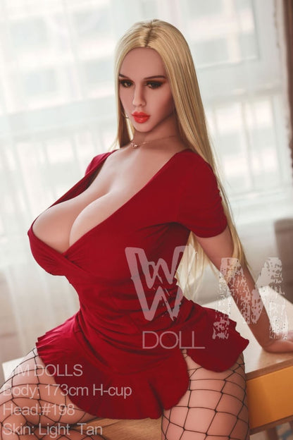 Rodina Luxury WM Sex Doll: 173cm, H-Cup Blonde, Head #198