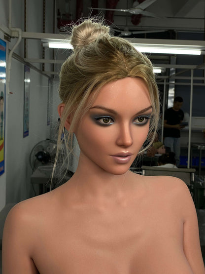 Natividad - Smoked large eye sexy Silicone seductive sex doll - Head (GE53_1) Anmodolls Zelex dolls - SILICONE