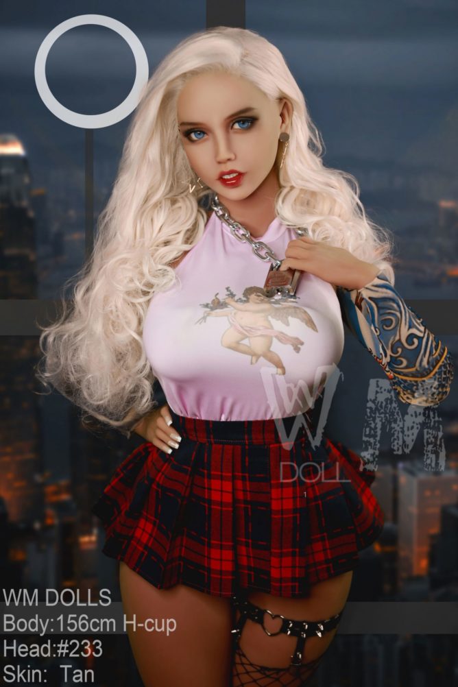 Trinity - 156cm WM TPE Sex Doll, Blonde Skirt Outfit, H-Cup, Head #233