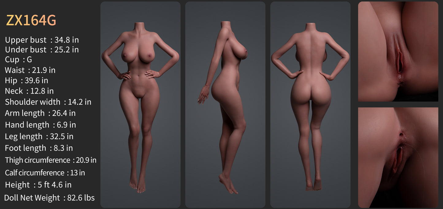 Image of zelex-zx164g-head-zxe203_1, a high-quality and realistic sex doll by Anmodolls Zelex