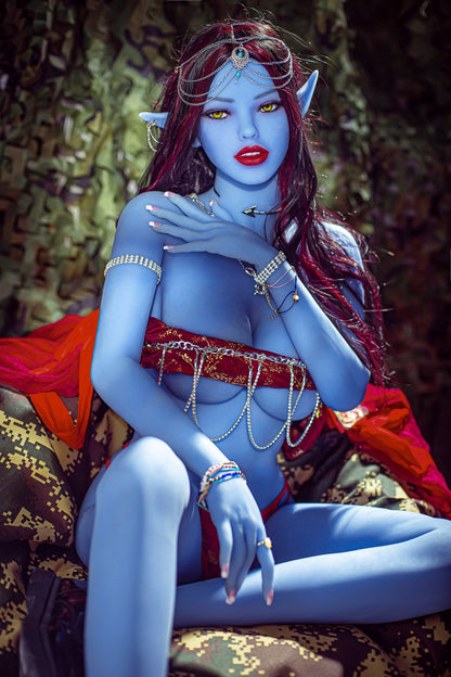 Pandora - 158cm +#115 Blue goblin fantasy series doll -TPE Sex Doll by Anmodolls