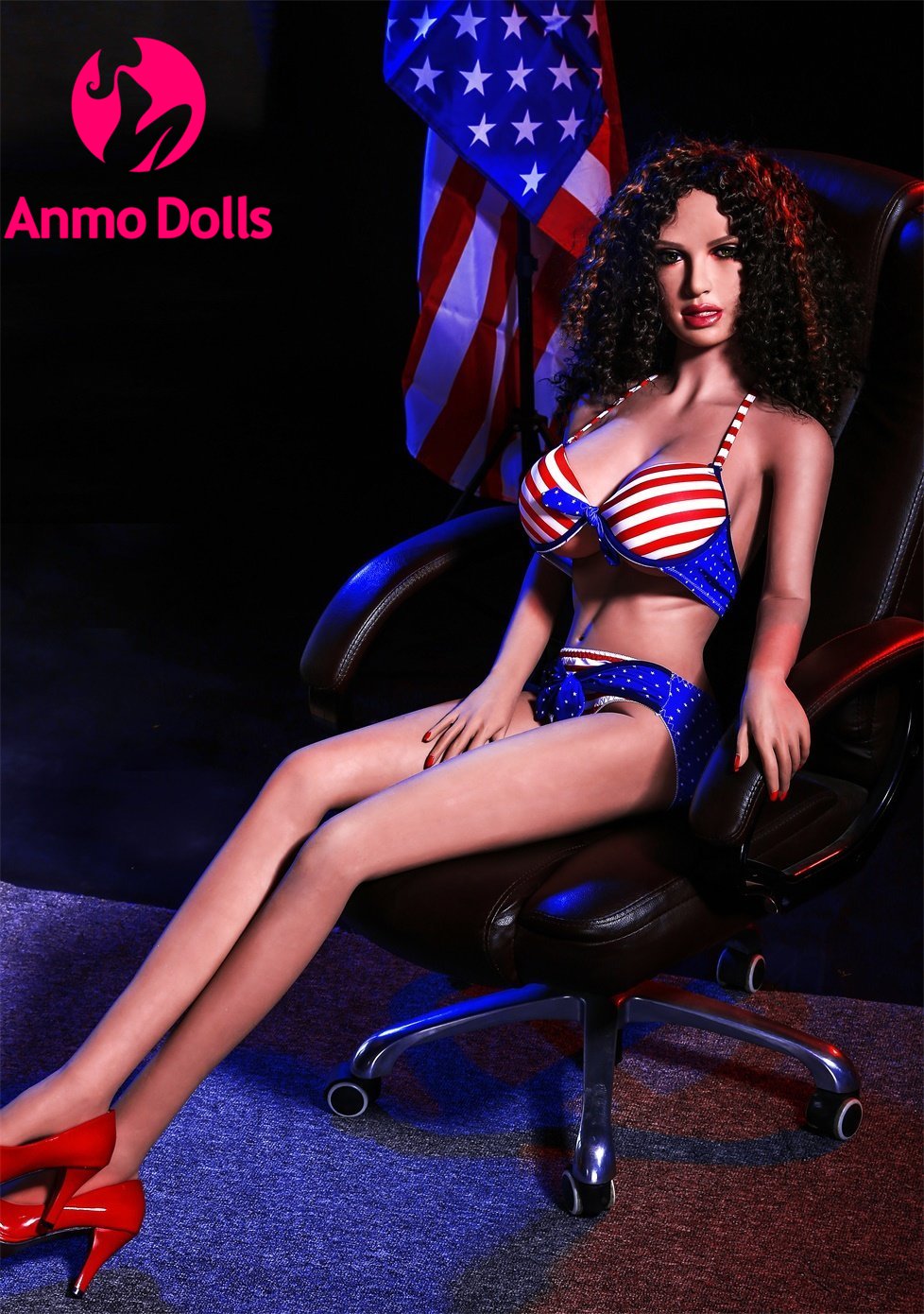 Blaire - Realistic Curly Hair Sex Doll  With TPE Body -TPE Sex Doll by Anmodolls