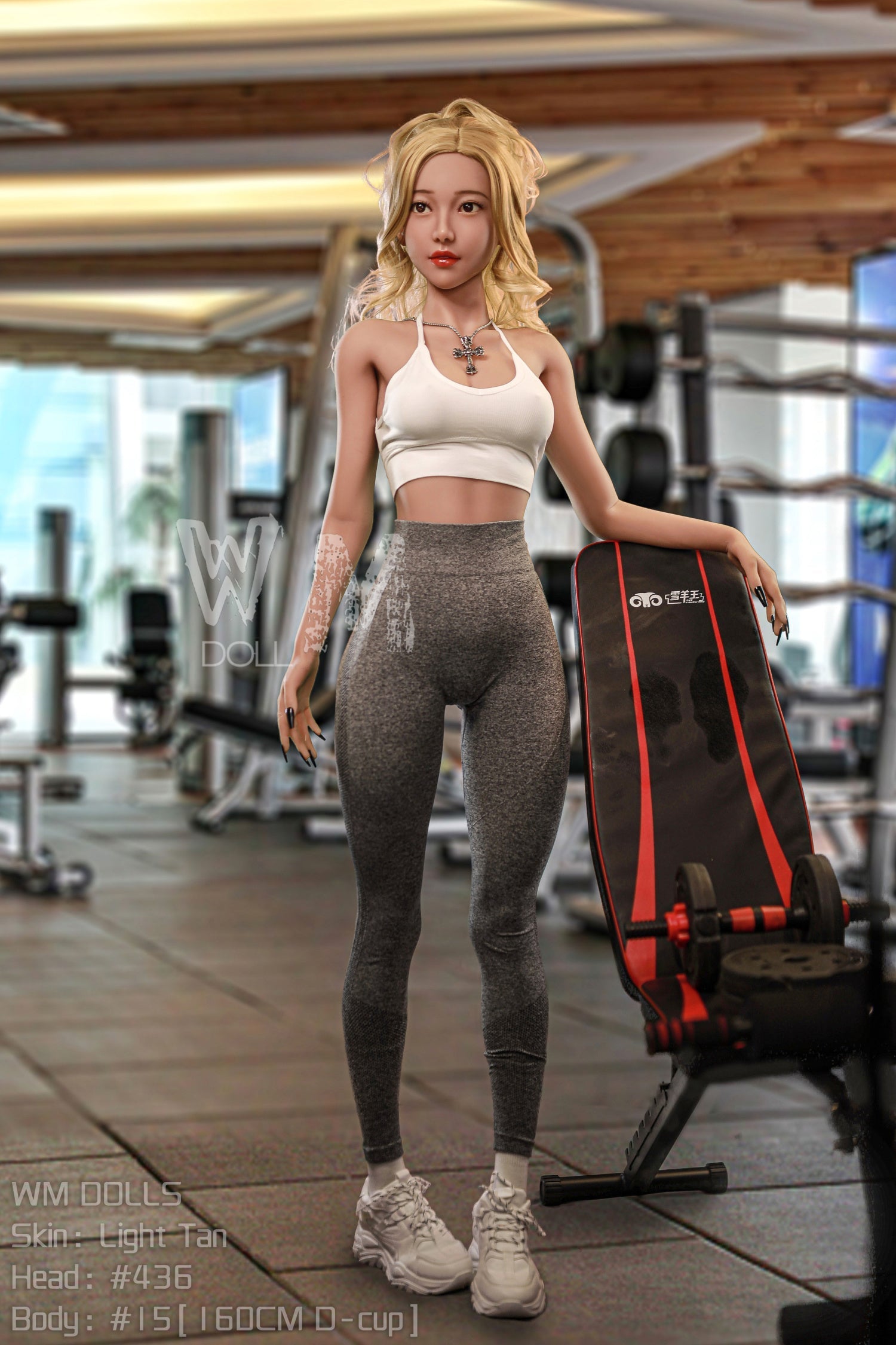Esra - 160cm D-cup + #436 Slim girl sex doll in the gym by Anmodolls