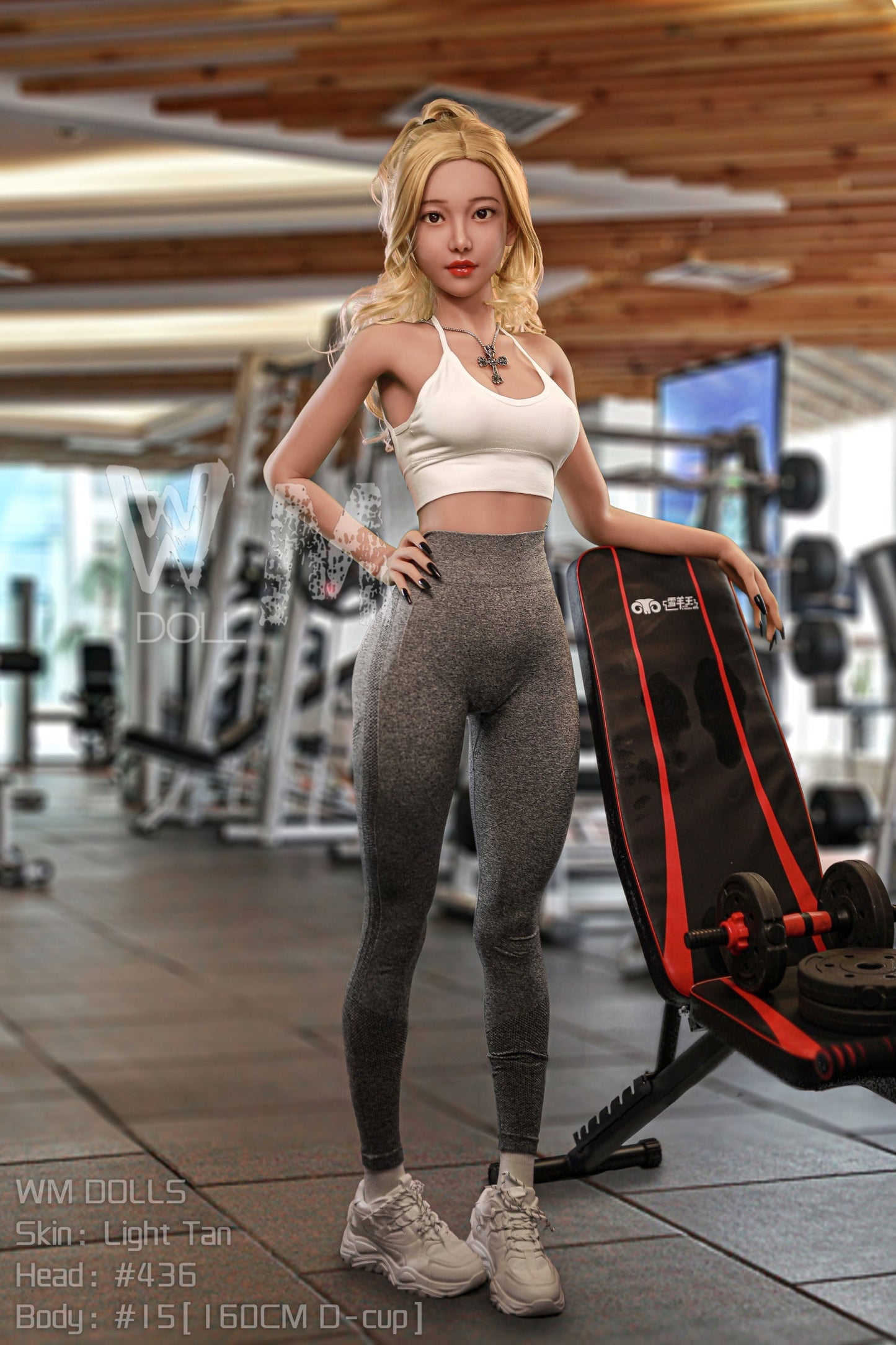 Esra - 160cm D-cup + #436 Slim girl sex doll in the gym by Anmodolls