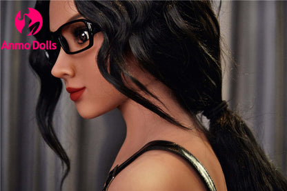 Keelan - Office Brunette Sex Doll with glasses by Anmodolls