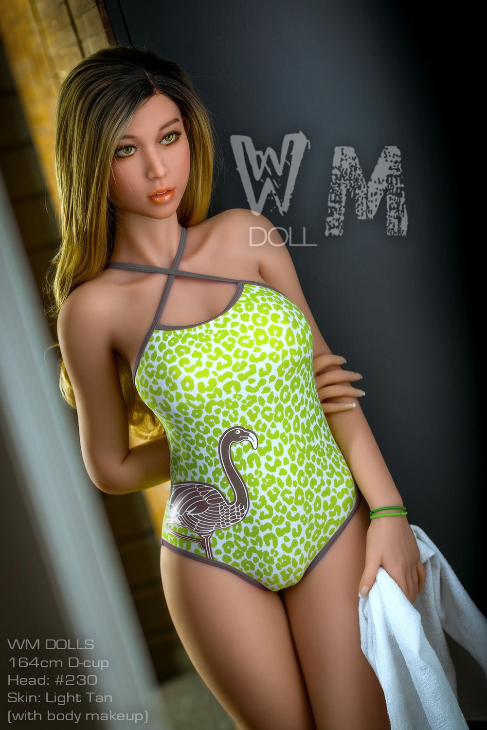 Kinley - 164cm D-cup + #230 Green sexy swimsuit sex girl doll by Anmodolls