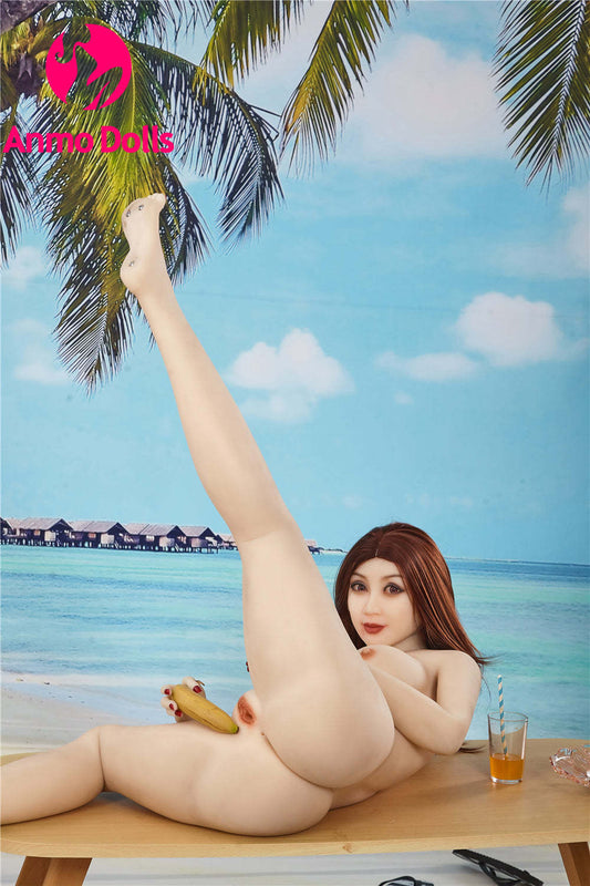 Nannie - Sexy Asian Sex doll loves to play with Banana - TPE Sex Doll by Anmodolls