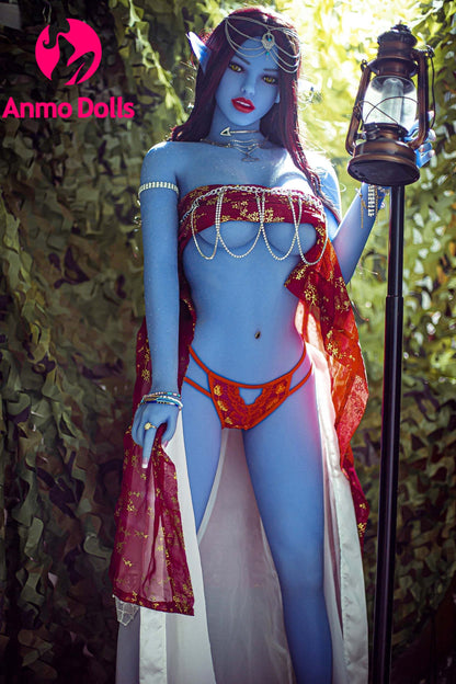 Pandora - 158cm +#115 Blue goblin fantasy series doll -TPE Sex Doll by Anmodolls