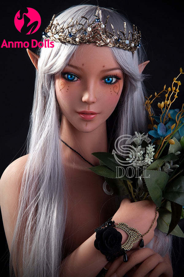 Devon - The Best Elf TPE Sex Dolls from SEdoll Hold Flowers