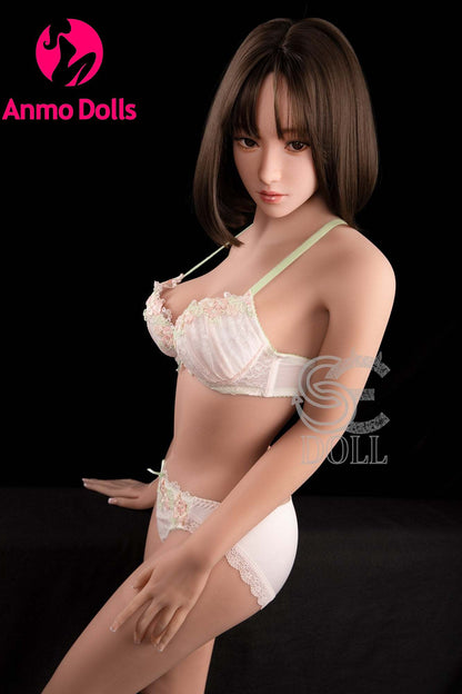 Lottie - Anmodolls' Stunning Hot Slim Asian TPE Sex Doll in Sexy White Lingerie for Unforgettable Nights