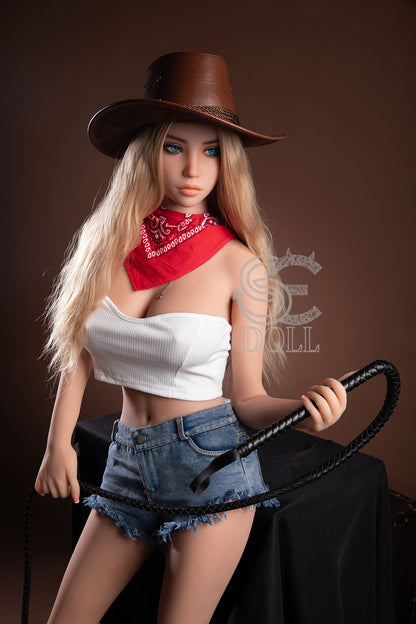 Ready to Ride with Meghan - Blonde TPE Sex Doll in Cowboy Outfit for Wild Intimate Adventures