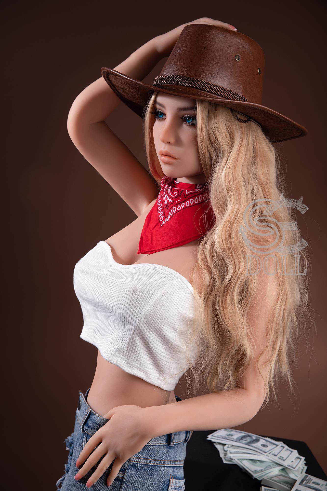 Ready to Ride with Meghan - Blonde TPE Sex Doll in Cowboy Outfit for Wild Intimate Adventures