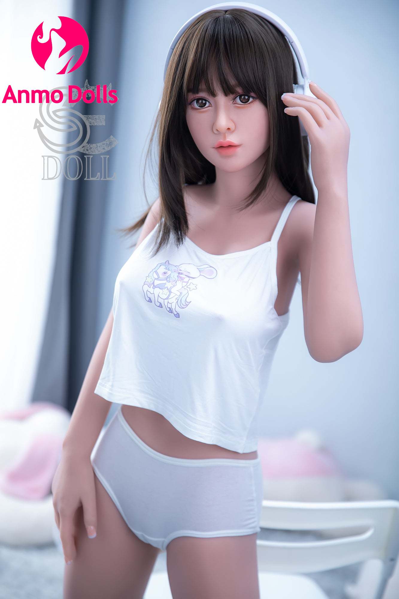 Katelyn - Hot Asian TPE Sex Doll Wearing Headphone when Having Sex