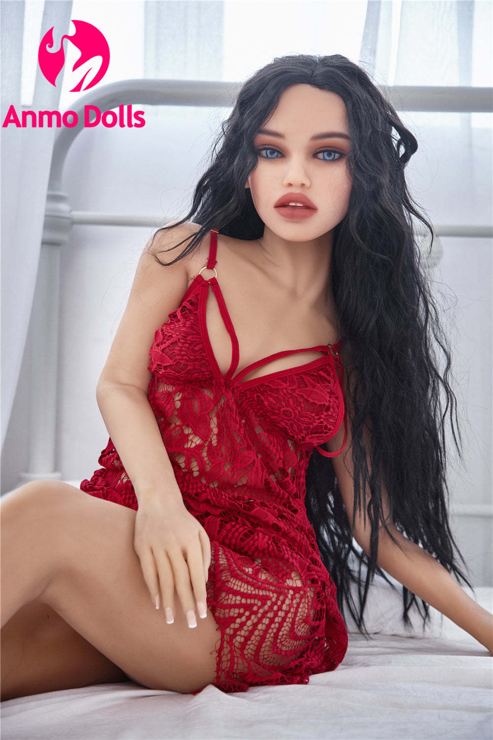 Valantena  - Valentine Day Sex doll Waiting with Hot Red lingerie - TPE Sex doll by Anmodolls