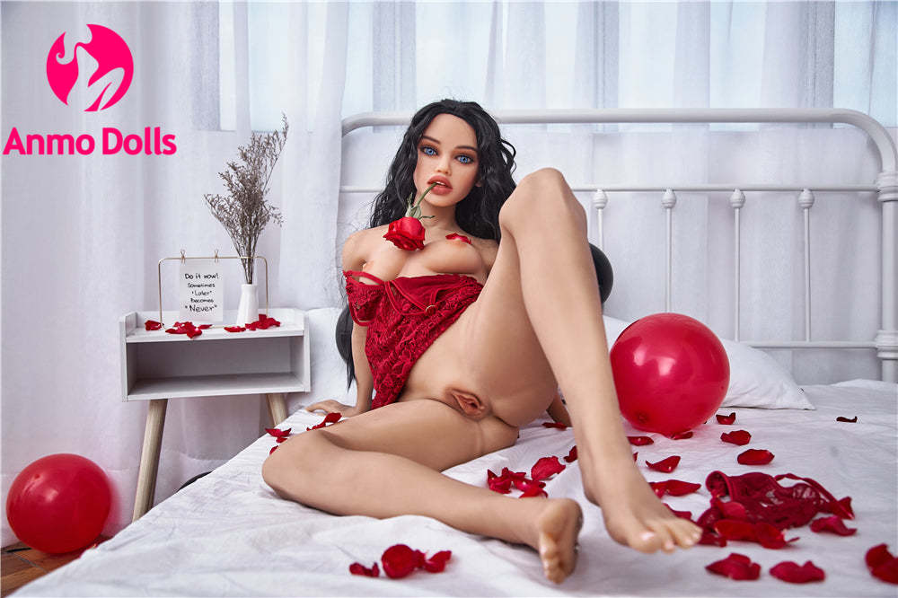 Valantena  - Valentine Day Sex doll Waiting with Hot Red lingerie - TPE Sex doll by Anmodolls