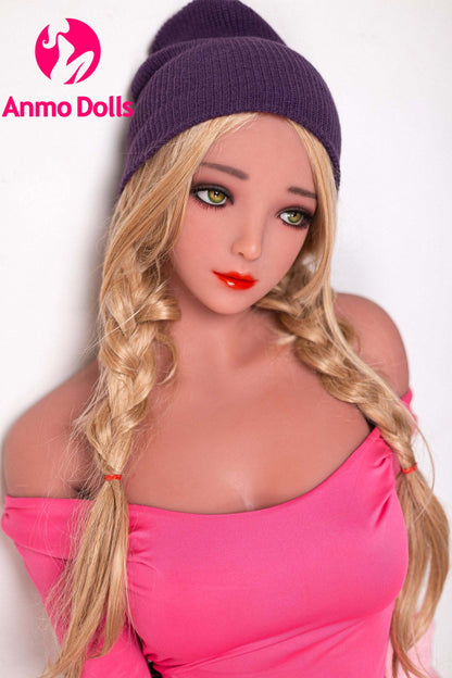 Yetta - 158cm +#159 Shy face perfect figure Woman in Pink dress -TPE Sex Doll by Anmodolls